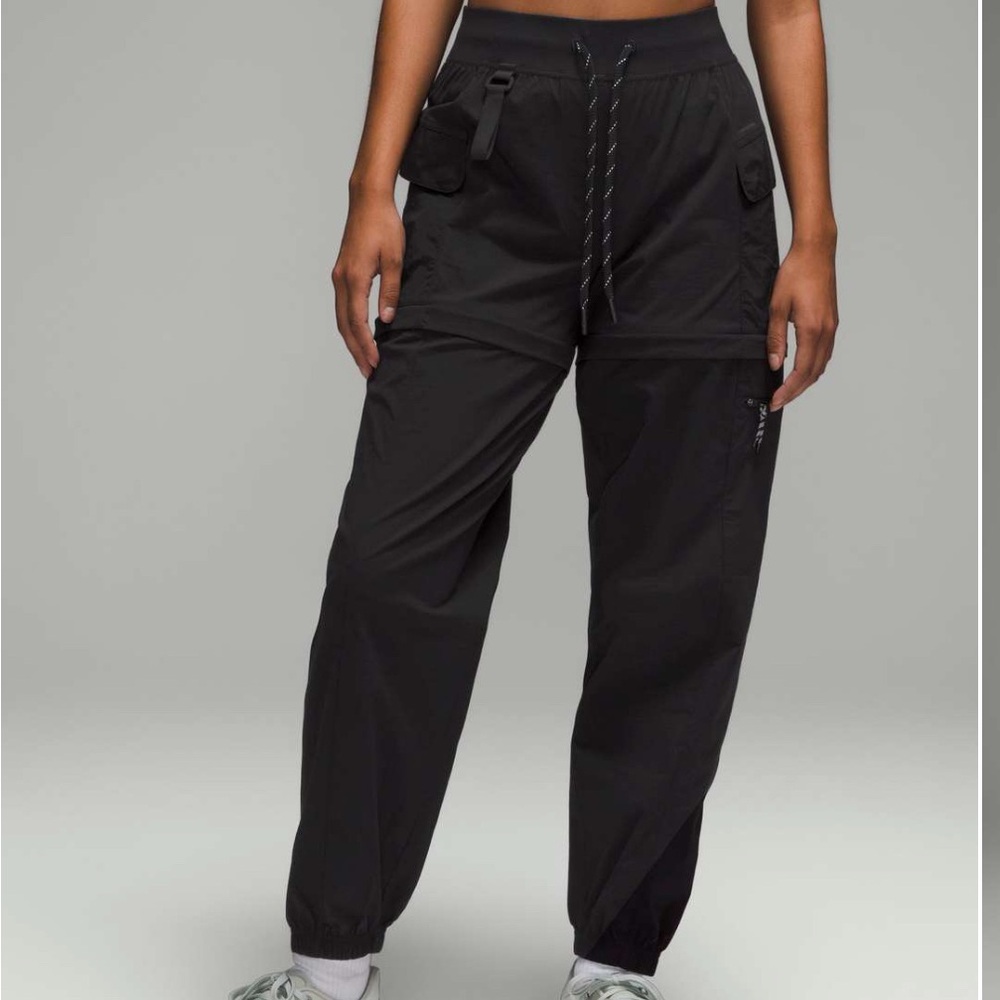 lululemon Black Convertible High Rise Hiking Joggers.